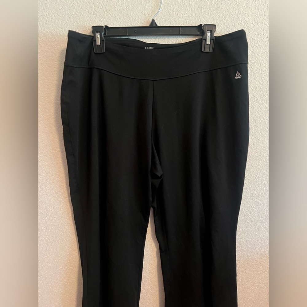Izod Black Yoga Pants Size Large - Picture 3 of 8